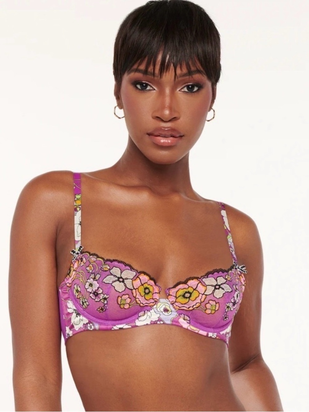 Savage x Fenty Mod Poppy Unlined Lace Balconette Bra- Size 30C
